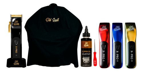 Old Scull X-pro Black And Gold. Kit Para Barbería