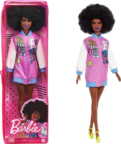 Barbie Fashionistas Muñeca #156 Con Labios Morenos Afro Y .