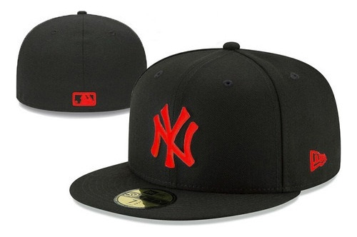 Gorra New Era Yankees New York 59fifty On Negro Rojo