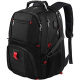 Mochila Viaje 50l Yorepek Usb 17puLG Negra