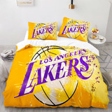 Funda De Edredón De Baloncesto De Tamaño Doble La Lakers