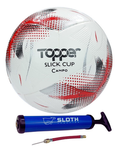 Bola De Futebol De Campo Topper Slick Cup + Bomba De Ar