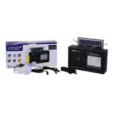 Radio Multibandas  Panel Solar Recargable Usb Linterna Blue