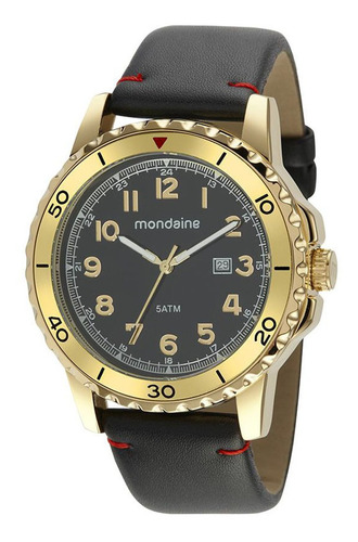 Relógio Masculino Mondaine Dourado Calendário 76783gpmvdh2