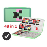 Case De Jogos Minecraft Gamecard Switch Joycon 48 Em 1