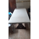 Mesa Rectangular De Algarrobo Y Banco Asiento Con Respaldo  