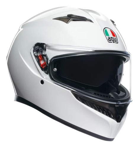 Casco Para Motociclista Agv K3 Mplk Mono Seta White 