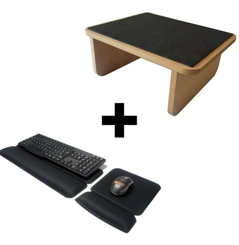 Kit Mouse Pad + Apoio Digitação + Suporte Monitor / Notebook