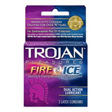 Preservativos De Latex Lubricados Fire & Ice 3u Trojan