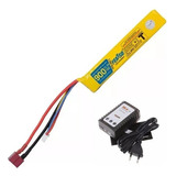 Combo Airsoft Bateria Feasso Lipo 15c 11.1v 900mah T Deans