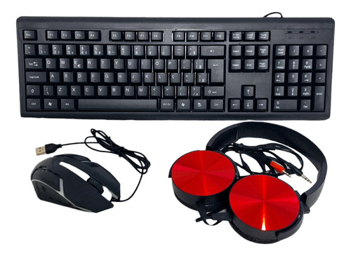 Kit Teclado Gamer Usb 5in1 Abnt2 Fone+ Mouse Rgb+ Mouse Pad 