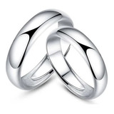 2 Anillos Promesa Argollas Boda Plata 925 Real Parejas Lisos