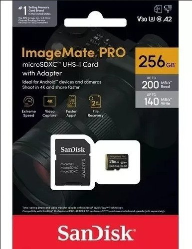 Cartão De Memória Sandisk Imagemate Pro 256gb  - Mg E Am