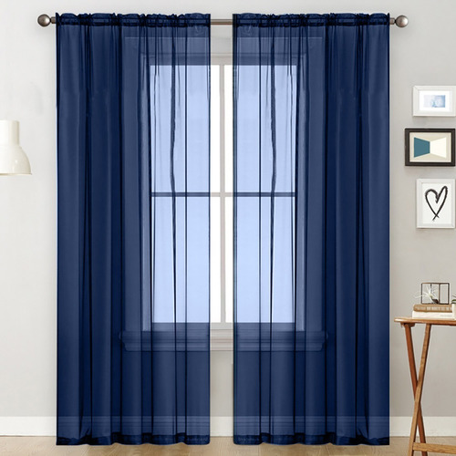 Cortinas Tergal Traslucida Juego De 2 Piezas 140*260cm