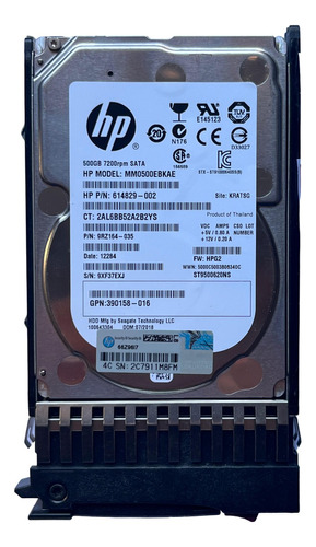 Hd Hp 500gb 7.2k 3gb Sata 2,5 508035-001 390158-015 507749-001 614828-002 @