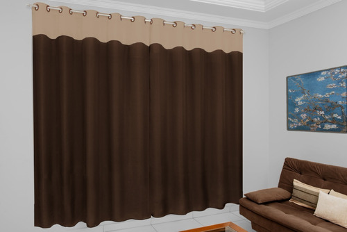 Cortina Oxford Bicolor De Sala/quarto 300x250