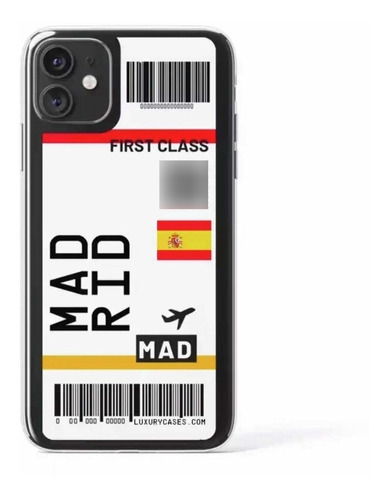 Funda Case Para iPhone País Ciudad Madrid Boleto Casetify