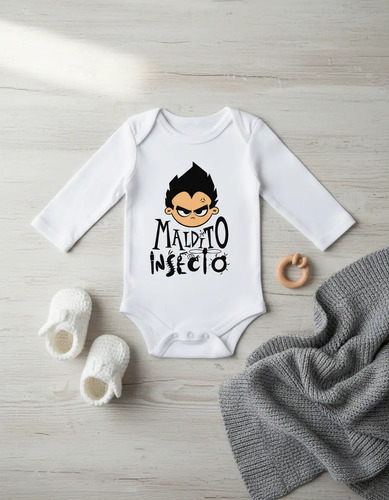 Pañalero Bebé Manga Larga Dragon Ball Vegeta Insecto Db