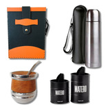 Set Matero Bolso Eco Cuero Kit Mate + Regalo Envio Gratis 