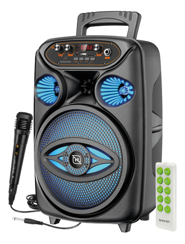Bafle Bluetooth 8  Nb-08w Tws Fm Micro Sd Usb Aux  Karaoke Color Negro