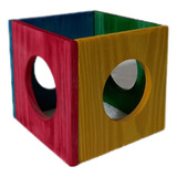 Brinquedo Cubo Colorido Para Chinchila Twister Rato Roedores