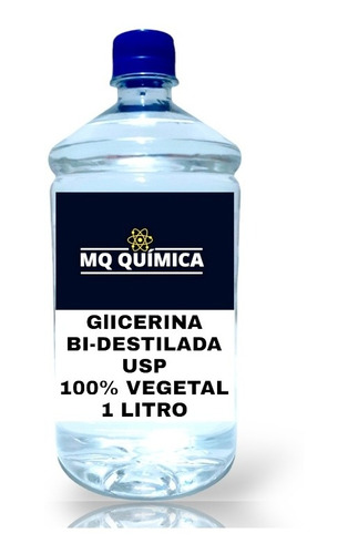 Glicerina Bi-destilada Usp 100% Vegetal  -garrafa- 1 Litro