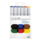 Kit Copic Sketch Original Com 6 Canetas - Bold Primaries