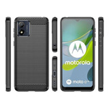 Funda Tpu Fiber Carbon Antigolpe Para Motorola Moto E13