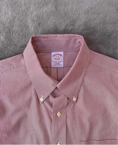 Camisa Brooks Brothers Eg Franjas Rojo Blanco