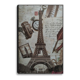 Cuadros De Torre Eiffel Y Viajes Estilo Vintage.