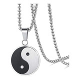 Tai Chi Yin And Yang - Collar Con Colgante De Moneda De Disc