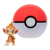 Pokemon Chimchar Con Pokebola Roja Y Blanca Clip N Go