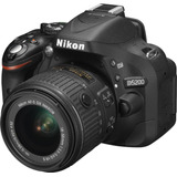  Nikon Kit D5200 + Lente 18-55mm Vr Kit Color  Negro 