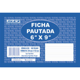 Ficha Pautada 6x9 100f 229x153mm Frente/verso São Domingos