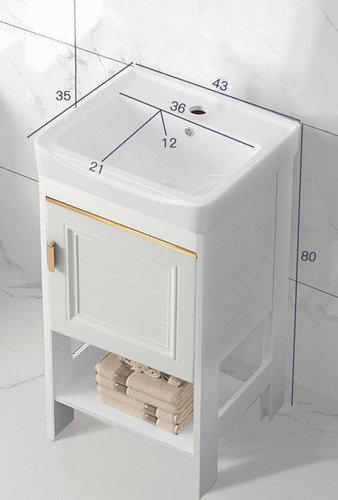 Mueble De Baño +lavabo Cerámica+monomando Minimalista