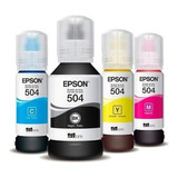 Combo Tinta Epson Original T504 L4150 L4160 L6161 L6191 504