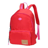 Mochila Las Oreiro Urbana Comoda Porta Notebook Color Rojo Diseño De La Tela Liso