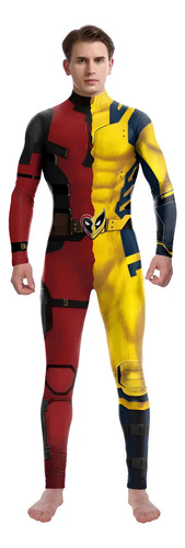 Deadpool 3 Wolverine Cos Cosplay Traje Mono Impreso Medias