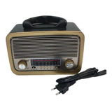 Caixa Som Rádio Retrô Vintage A3199 Bluetooth Portátil
