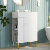  Vanity Con Lavabo Y Almacenamiento, Compatible Con Baños Pe