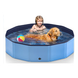 Piscina Plegable De 63 Pulgadas Para Perros Grandes, Banera