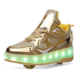 Patines Infantiles Recargables Con Luz Led Para Hombres Y Mu