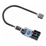 Adaptador Divisor De Placa Base Usb 2.0 De 9 Pines 30 Cm