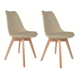 Kit 2 Cadeiras De Jantar Saarinen Empório Tiffany Base Wood