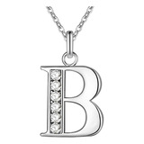 Collar Colgante Iniciales A-z En Plata 925 Para Mujer Hombre