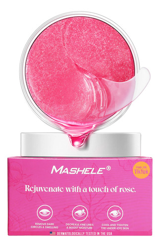 Mashele 60 Parches De Colageno Rosa Para Ojos Debajo De Los