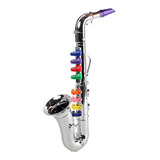Saxofone Musical Infantil Sliver Para Instrumento De Ensino