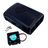 Carcasa Case Ventilador Raspberry Pi 2 3 3b+ Negro