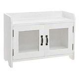 Mini Organizador De Gabinete De Madera Blanca Antigua