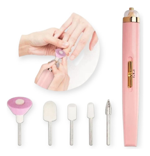 Kit Torno Pulidor De Uñas Para Manicure 5 Piezas 